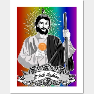 ST. JUDE THADDEUS - RAINBOW BACKGROUND Posters and Art